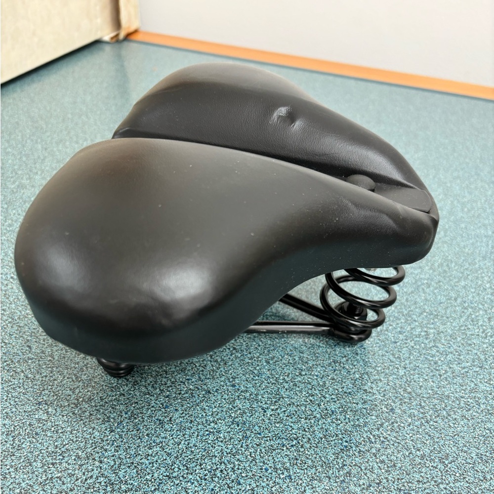 ABS black leather Super Saddle bicycle seat.